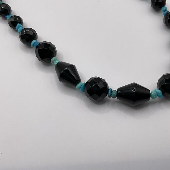 Jay King Necklace Midnight Chalcedony and Royal Blue Turquoise 18” - 21” - Picture 8 of 13